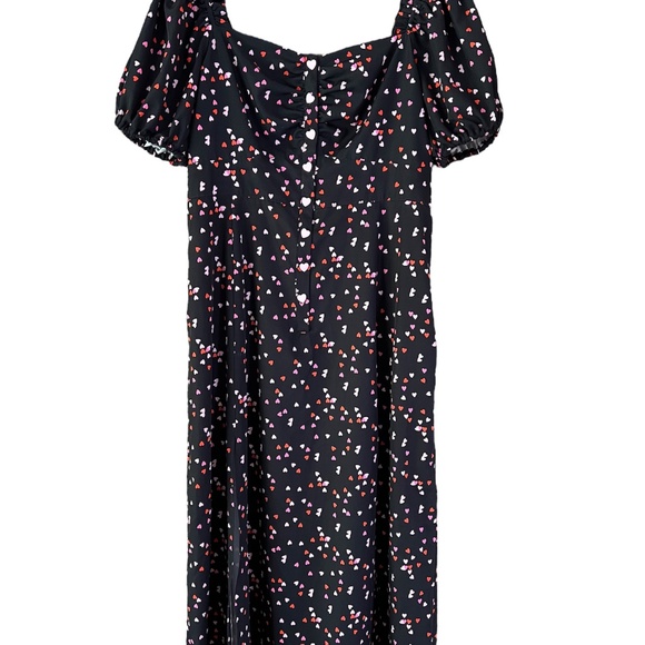 Unique Vintage Wild Hearts Run Free Midi Dress Size 1X - Picture 3 of 13